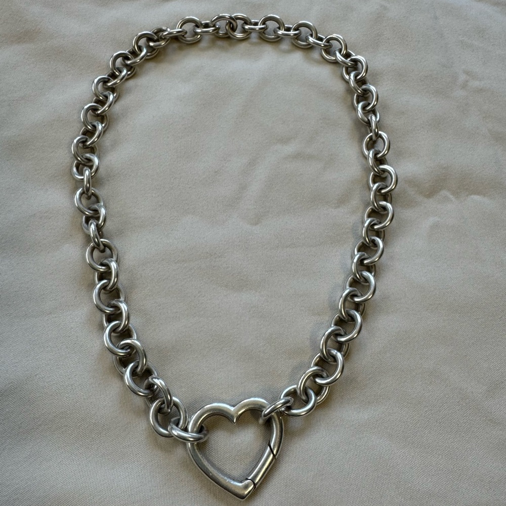 Open Heart Clasp Necklace